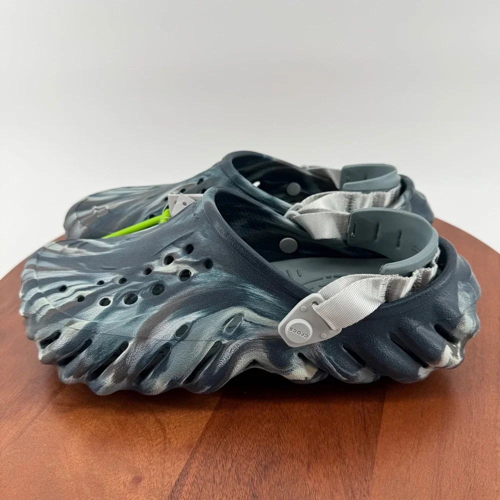 Crocs‎ Echo Marbled Clog Water Shoes Storm Multi Mens 8 Womens 10 New 208454-0LE